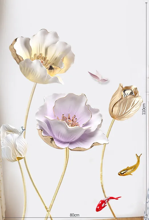 Flower wall sticker wallpaper - 图片 5