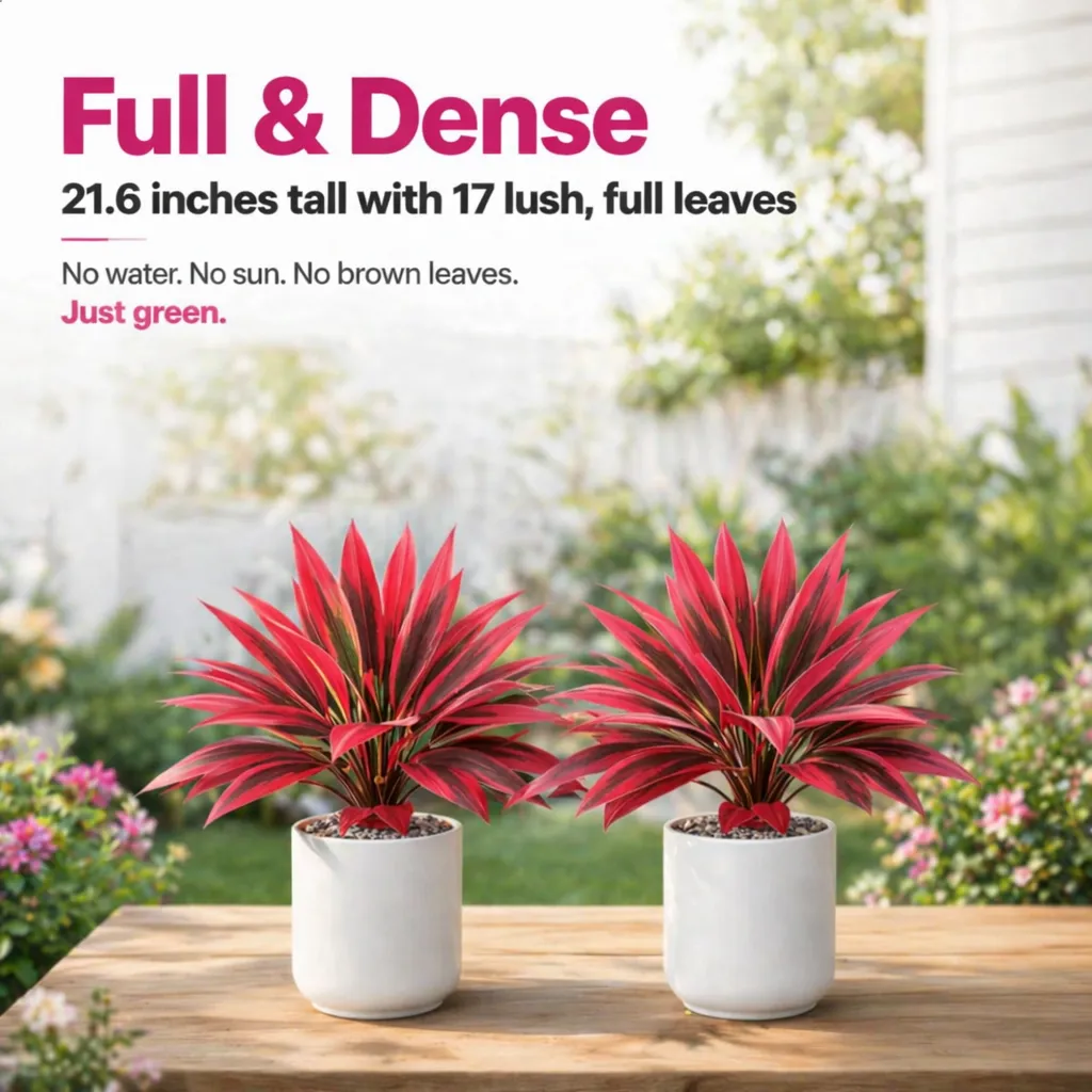 2‑Pack 21.6" Artificial Cordyline Plant - 图片 9