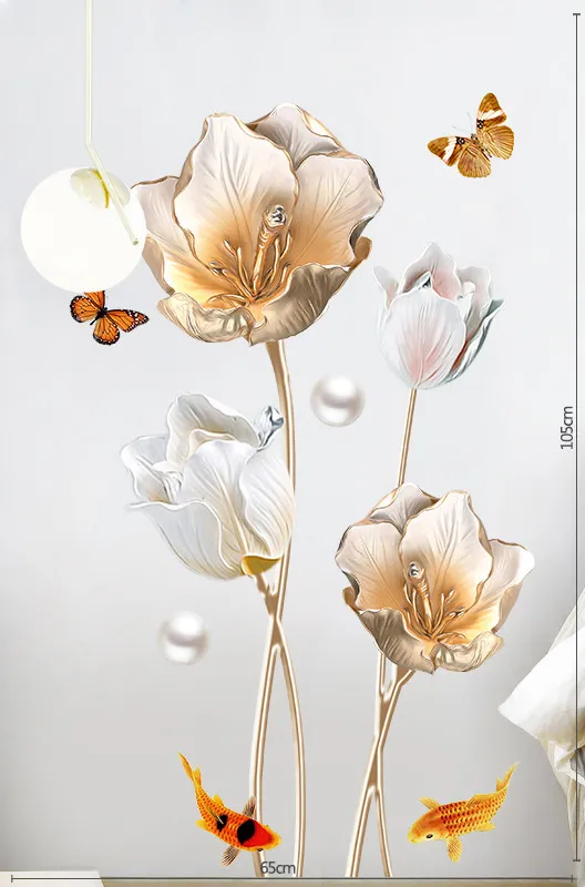 Flower wall sticker wallpaper - 图片 3