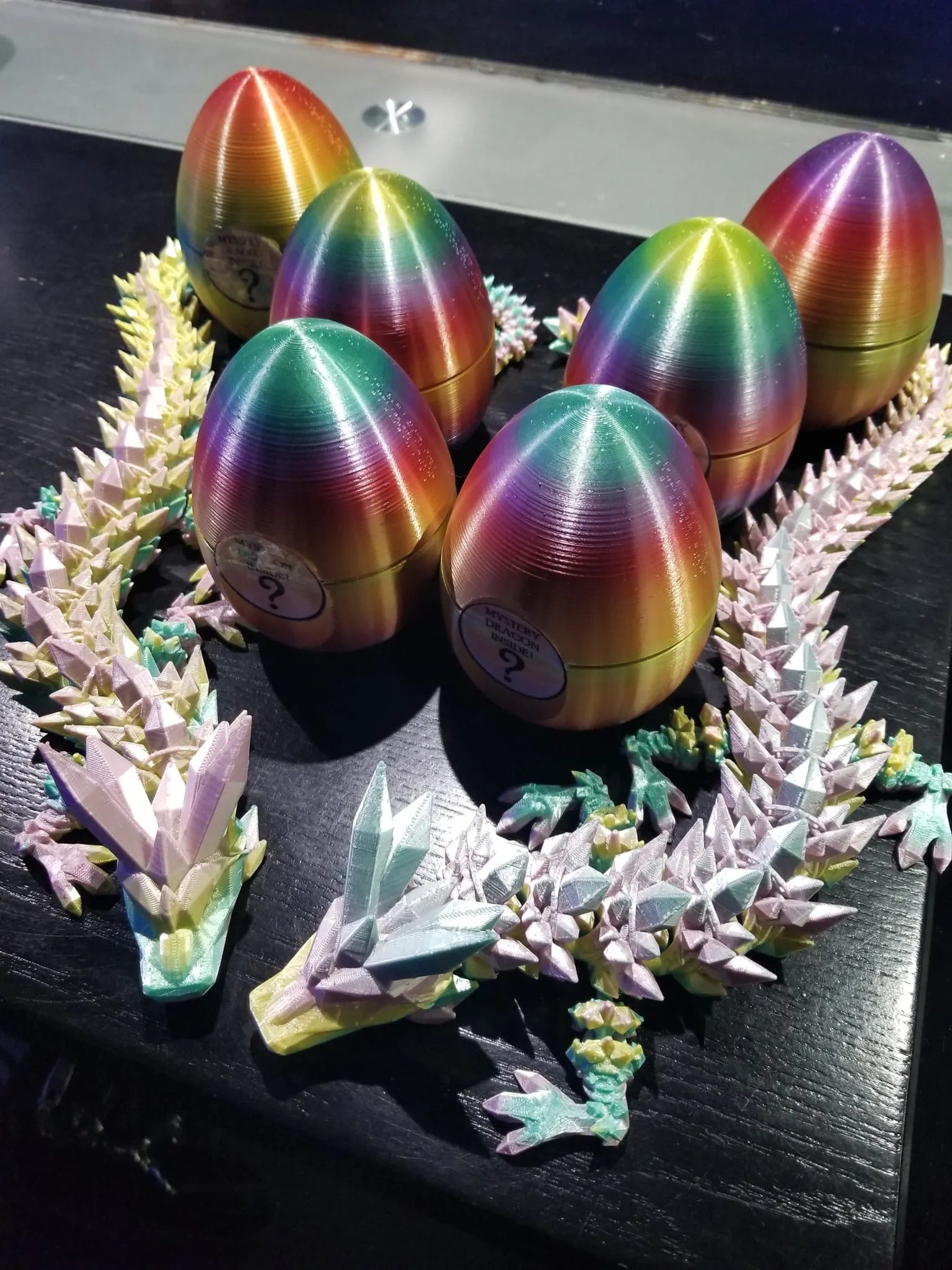 Articulated Crystal Dragon and Dragon Egg - 图片 3
